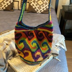 Hobo crocheted crossbody or shoulder bag(bw)